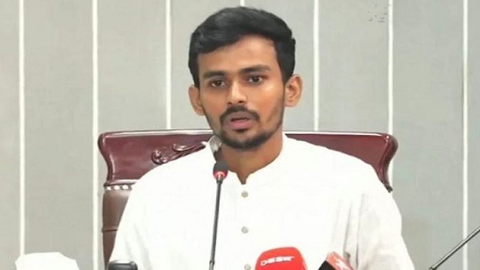 উপদেষ্টা আসিফ মাহমুদ সজীব ভূঁইয়া