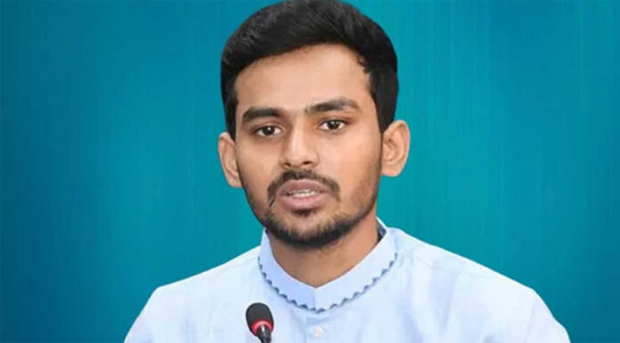 যুব ও ক্রীড়া মন্ত্রণালয়ের উপদেষ্টা আসিফ মাহমুদ সজীব ভূঁইয়া