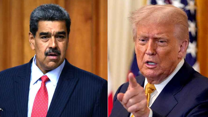 প্রেসিডেন্ট নিকোলাস মাদুরো ও মার্কিন প্রেসিডেন্ট ডোনাল্ড ট্রাম্প