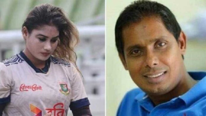 নারী ক্রিকেটার জাহানারা আলম ও সাবেক নির্বাচক ও ম্যানেজার মঞ্জুরুল ইসলাম